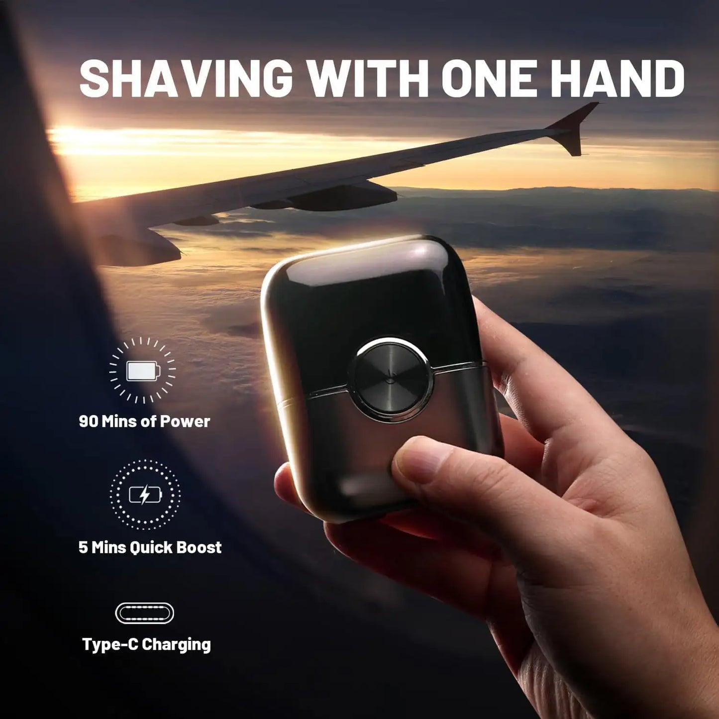 4-Blade Electric Razor for Men – Waterproof Wet & Dry Foil Shaver