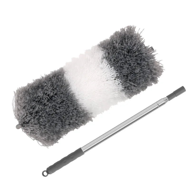 8-Piece Extendable Microfiber Duster Set, Telescopic Long Handle Washable Cleaning Duster for Ceilings, Blinds, Fans & Cars
