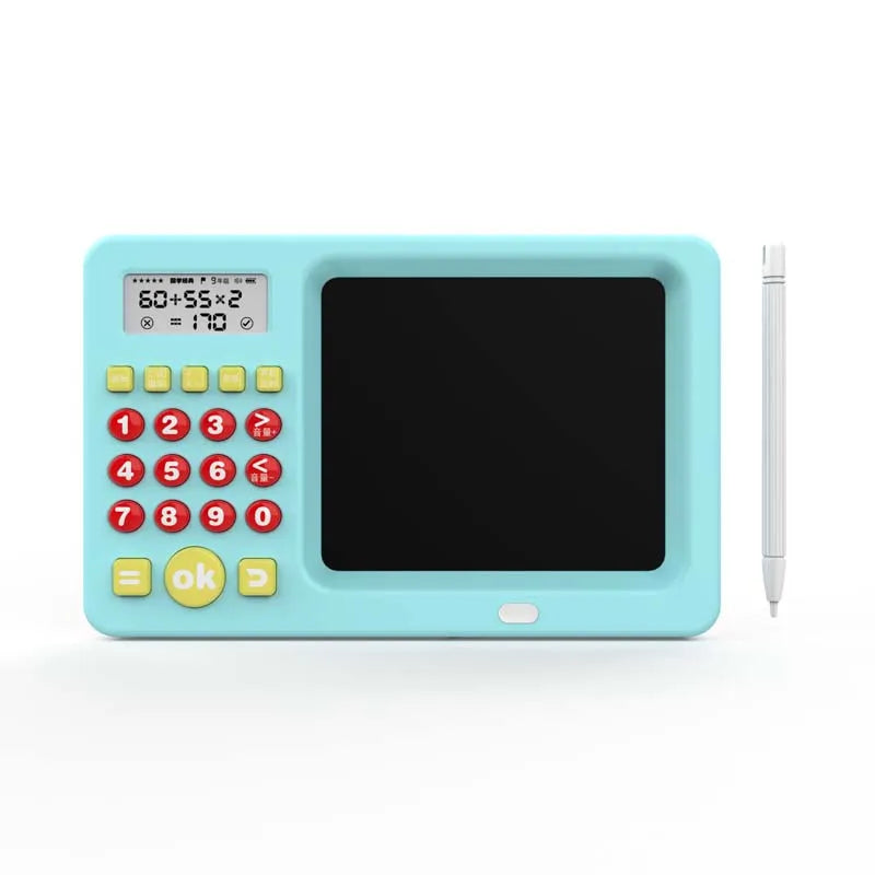 Kids LCD Writing Tablet with Calculator, USB Handwriting Drawing Board for Math & English Learning