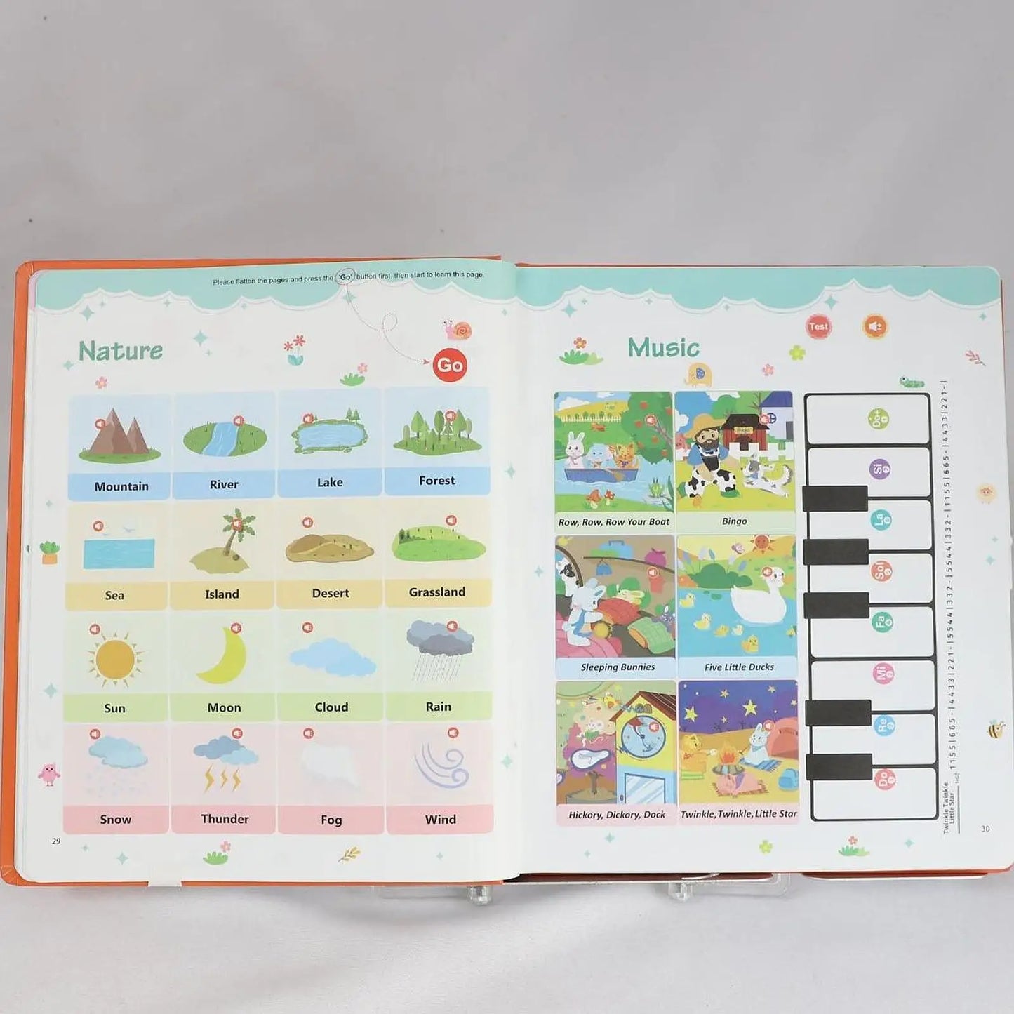 English Talking Sound Book for Kids, Interactive Audio Learning Book with Point-to-Read Educational Activities