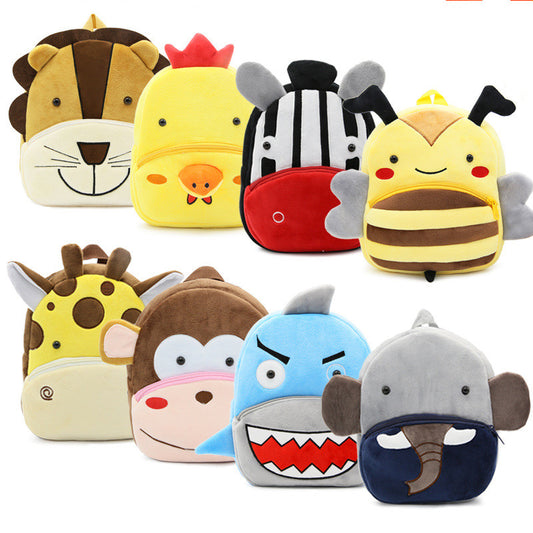 Cute animal backpack for kids, small kindergarten school bag for boys and girls, suitable for preschool, daycare, travel, and everyday use.