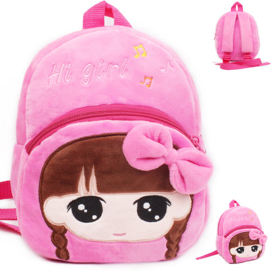 Cute cartoon baby backpack for 1–2 year old toddlers, lightweight mini bag for toys, snacks, daycare, travel, and everyday use