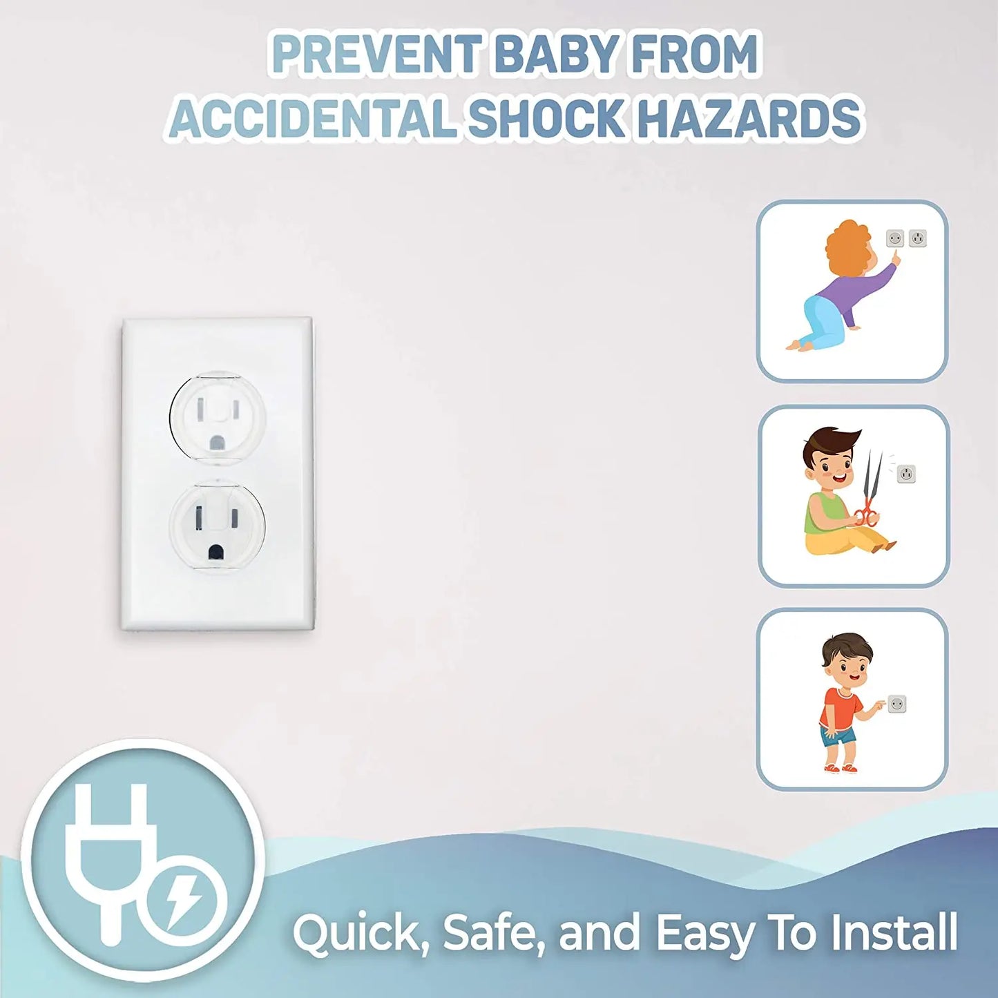 10-Pack Baby Outlet Covers | American Standard Child Safety Plug Protectors