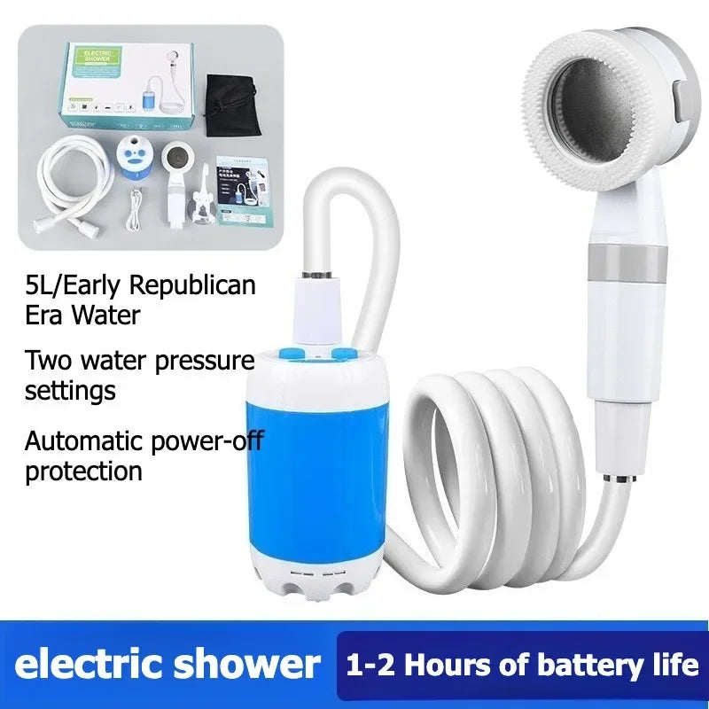 Portable Camp Shower, Rechargeable Outdoor Camping Shower with Multiple Spray Modes for Hiking, Travel, RV & Pets