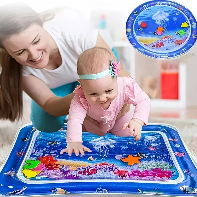 Baby Water Play Mat | Inflatable Tummy Time Activity & Early Learning Toy for Infants