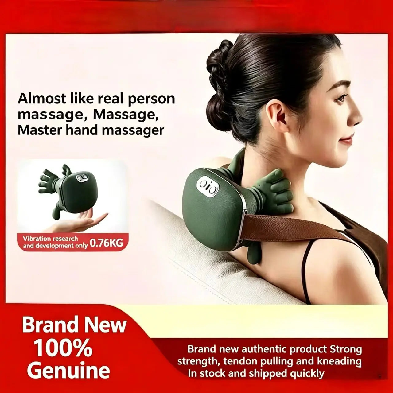 Mini Portable Massage Pillow, 3D Kneading Neck & Body Massager for Home, Office & Travel