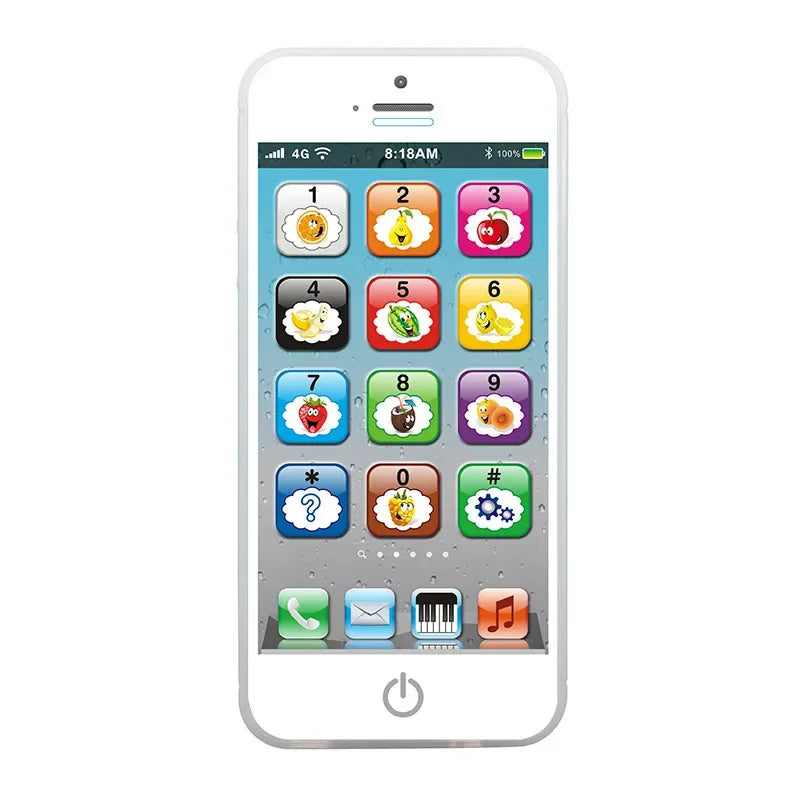 Kids Simulation Phone Toy | Musical English Learning Mobile with Lights & Sounds