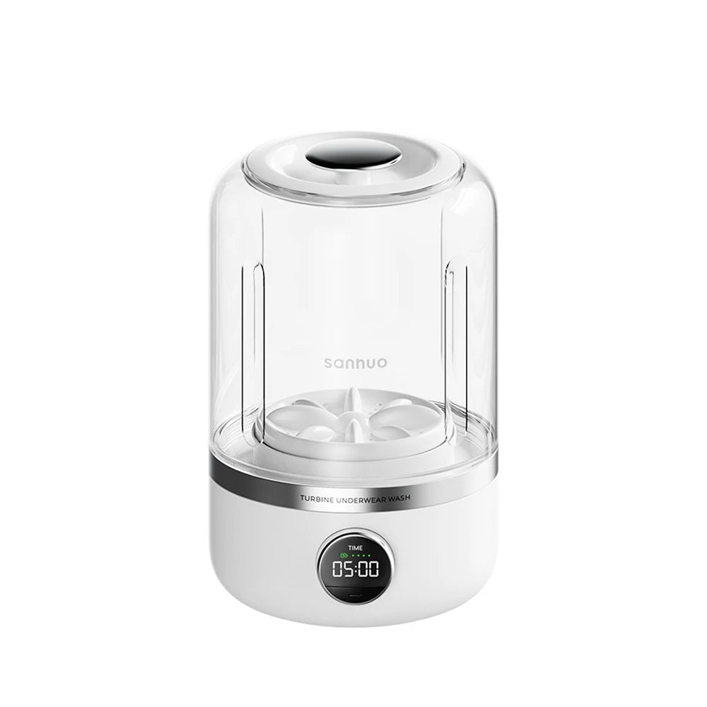 1L Mini Rechargeable Washing Machine Underwear Travel Portable Small Socks Washing Machine Dehydratable Portable Laundry Bucket