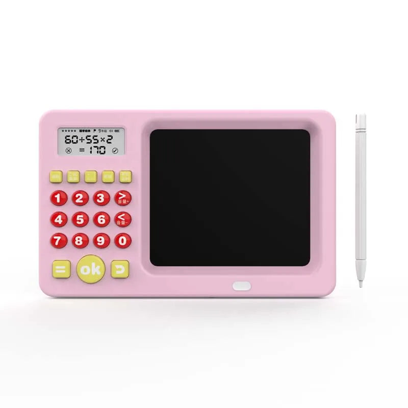 Kids LCD Writing Tablet with Calculator, USB Handwriting Drawing Board for Math & English Learning