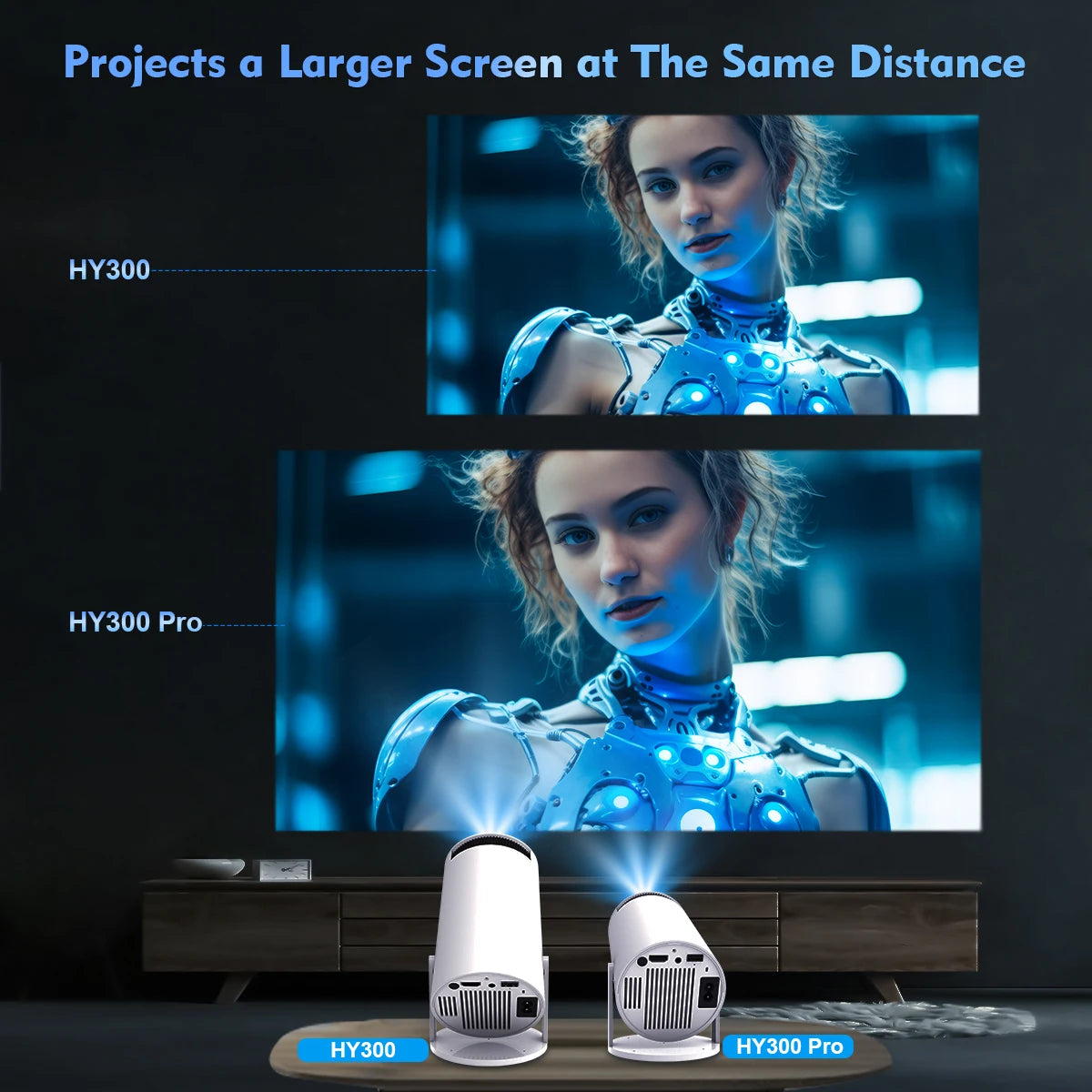 Magcubic HY300 Pro Projector, Android 14 Smart 1080P HD Projector with WiFi 6, Bluetooth 5.4 & 290 ANSI