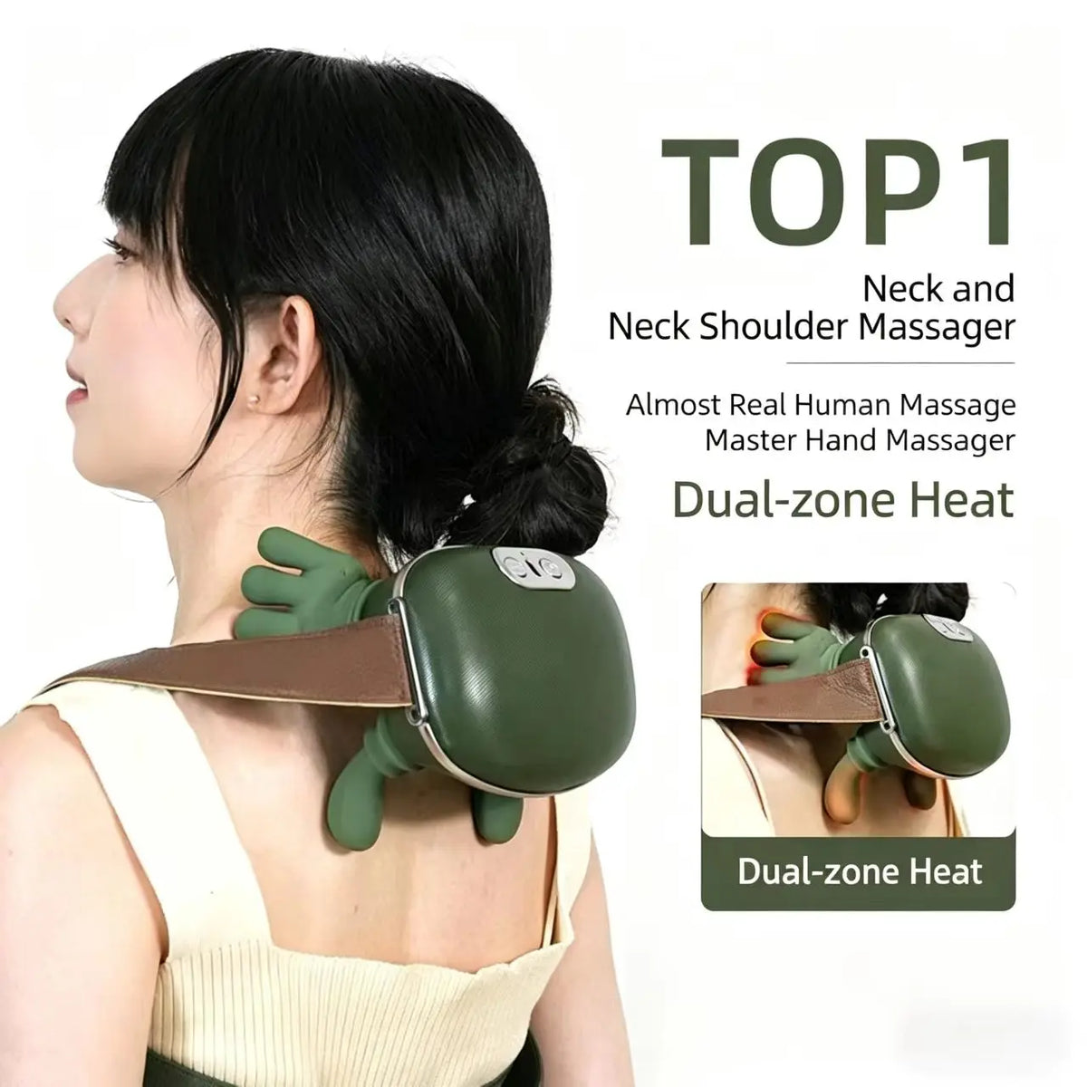 Mini Portable Massage Pillow, 3D Kneading Neck & Body Massager for Home, Office & Travel