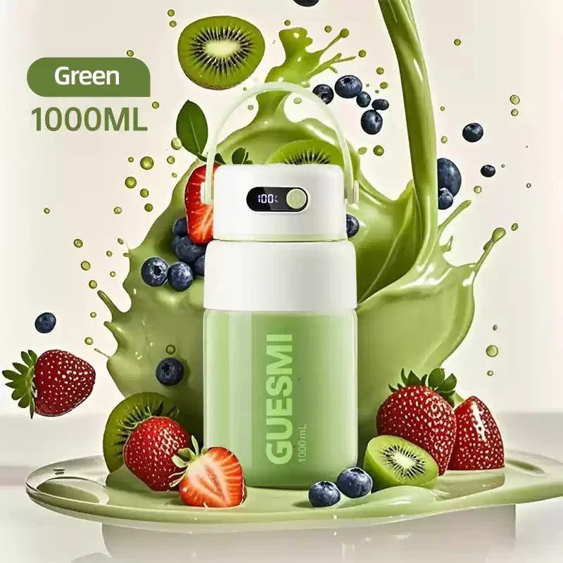 1000ML Portable Blender, USB Rechargeable Electric Juicer & Smoothie Maker for Fruits, Shakes and Home Use