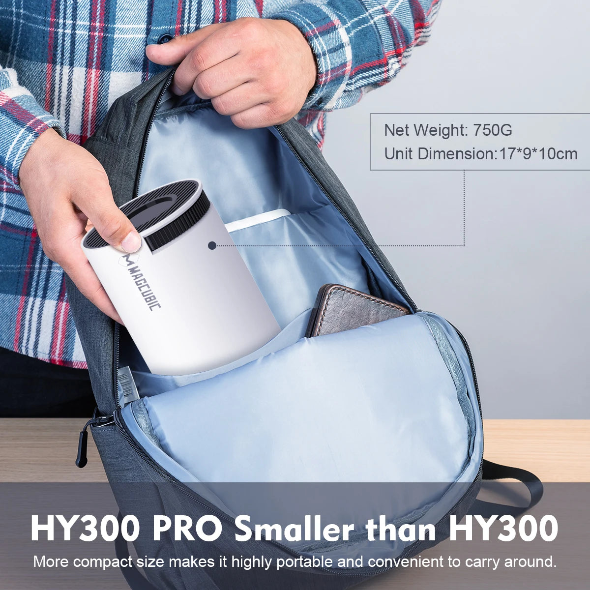 Magcubic HY300 Pro Projector, Android 14 Smart 1080P HD Projector with WiFi 6, Bluetooth 5.4 & 290 ANSI