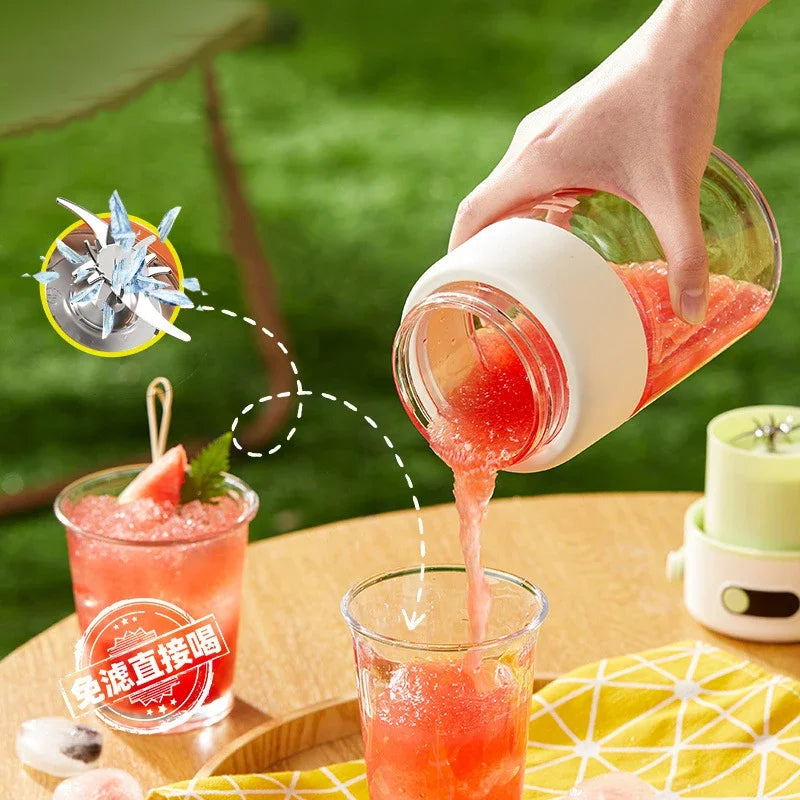 1000ML Portable Blender, USB Rechargeable Electric Juicer & Smoothie Maker for Fruits, Shakes and Home Use