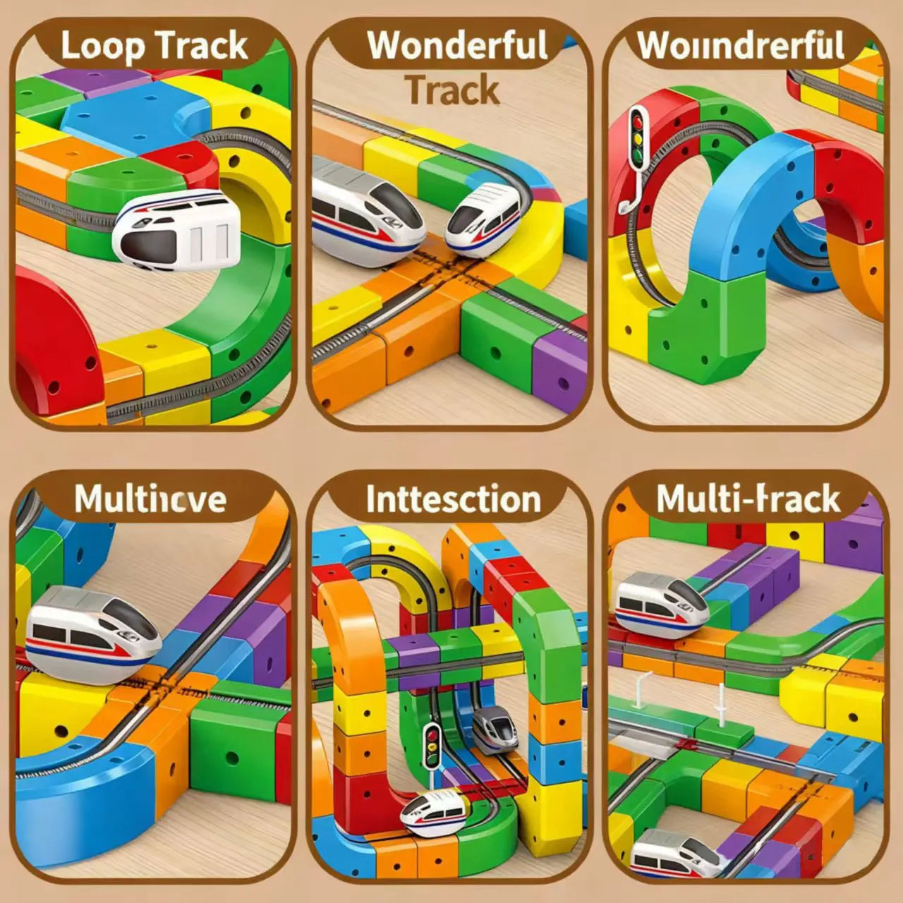 Magic Track Car DIY Building Block Toy for Kids