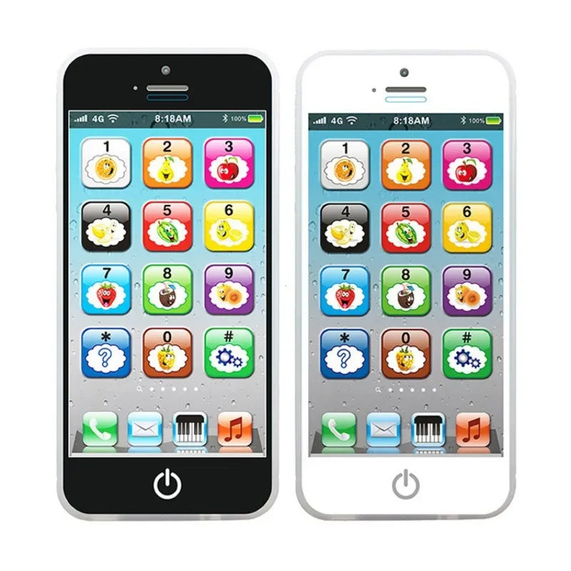 Kids simulation phone musical learning toy with lights and sounds